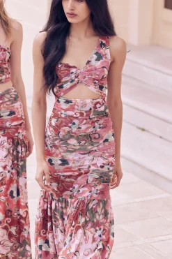 MISA Los Angeles ALETHEA DRESS> Honeymoon|Jersey & Mesh