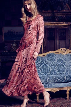MISA Los Angeles ARI DRESS> Long-sleeve|Maxi