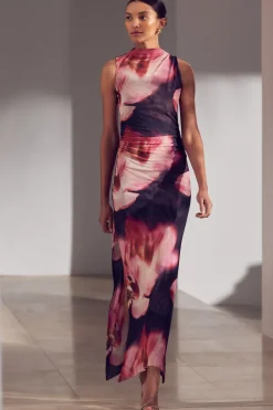 MISA Los Angeles ATHENA DRESS> Wedding Guest|Jersey & Mesh