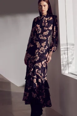 MISA Los Angeles AUDREY DRESS> Wedding Guest|Long-sleeve