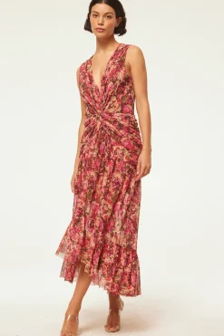 MISA Los Angeles AVA DRESS> Wedding Guest|Jersey & Mesh