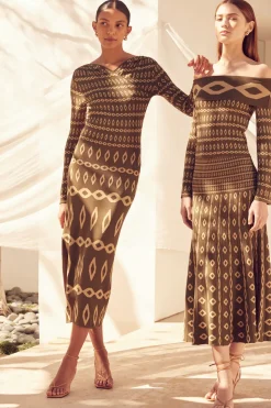 MISA Los Angeles LAINEY DRESS> Wedding Guest|Long-sleeve