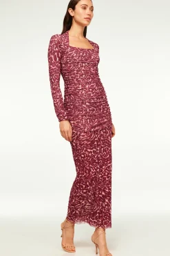 MISA Los Angeles RONDA DRESS> Wedding Guest|Jersey & Mesh