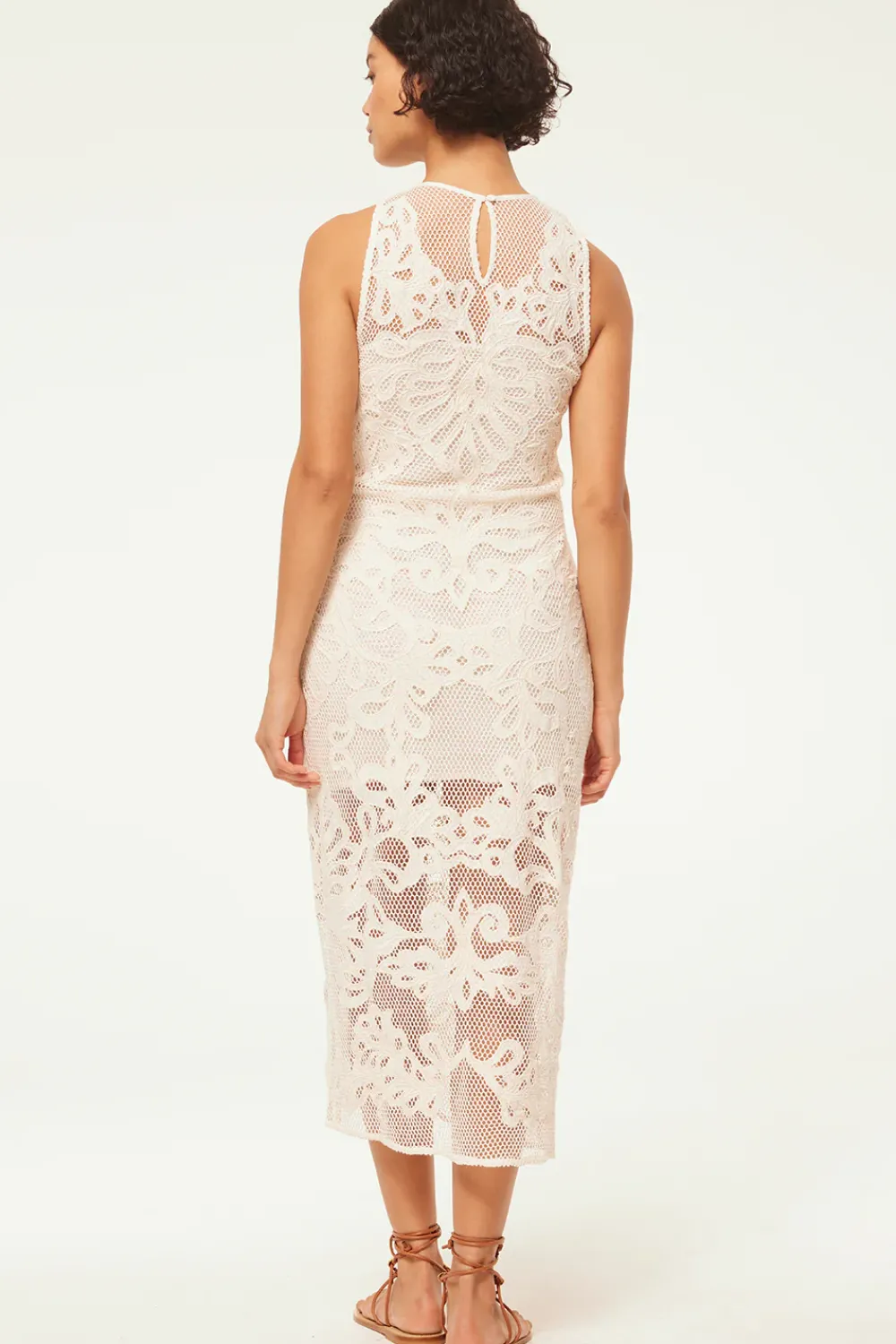 MISA Los Angeles SOFANDEH DRESS> Classic White|Midi