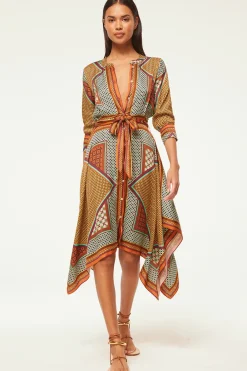 MISA Los Angeles SOLMAZ DRESS> Long-sleeve|Midi