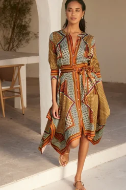 MISA Los Angeles SOLMAZ DRESS> Long-sleeve|Midi