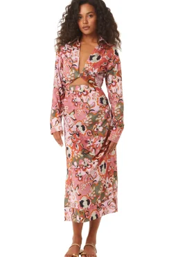 MISA Los Angeles SUNG DRESS> Honeymoon|Long-sleeve